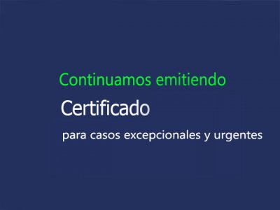 certificado caso urgente