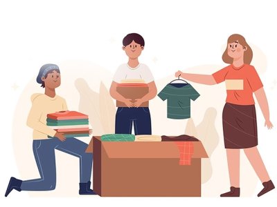 Colecta de libros y ropa para hombres, 16/6/23