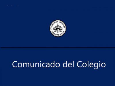 Comunicado del Colegio. Investigación de hechos delictivos