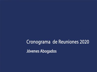 Reuniones de la Comisión de Jóvenes. Cronograma 2020