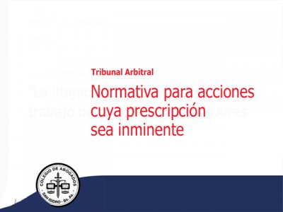 Normativa para acciones cuya prescripción sea inminente