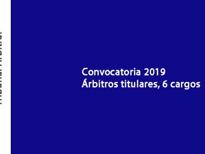 Convocatoria 2019. Árbitros titulares, 6 cargos