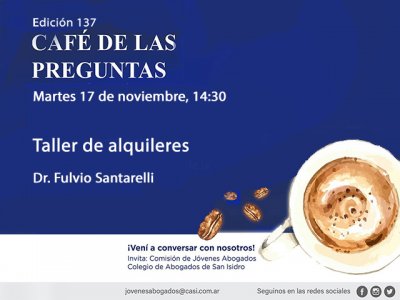 Café de las Preguntas -virtual- CXXXVII, 17 de noviembre, 14:30