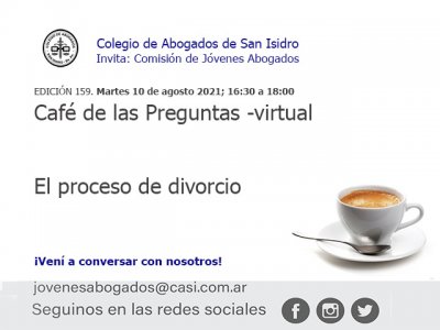 Café de las Preguntas -virtual- CLIX: 10 de agosto de 2021, 16:30