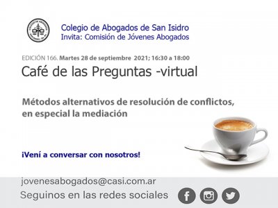 Café de las Preguntas -virtual- CLXVI: 28 de septiembre de 2021, 16:30