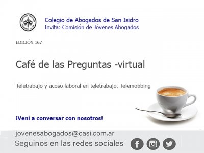 Café de las Preguntas -virtual- CLXVII: 5 de octubre de 2021, 16:30