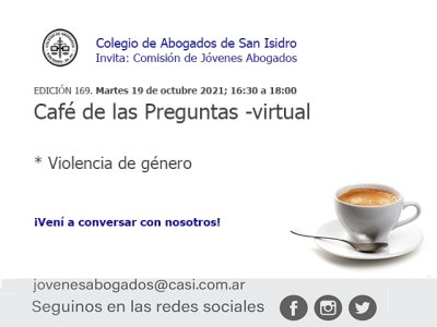 Café de las Preguntas -virtual- CLXIX: 19 de octubre de 2021, 16:30