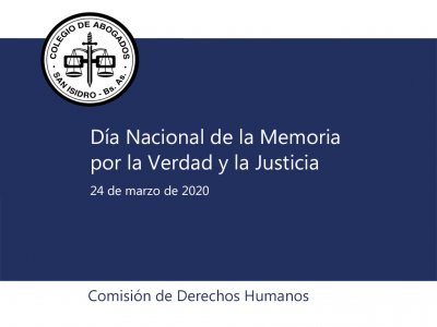 Día Nacional de la Memoria por la Verdad y la Justicia, 24 de marzo de 2020