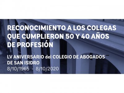 Emotivo reconocimiento a los colegas que cumplieron 50 y 40 años de ejercicio profesional