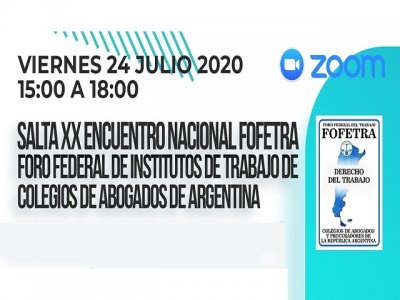 Salta. XX Encuentro Nacional FOFETRA. Invitación