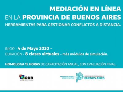 "Mediación en línea" en la provincia de Buenos Aires