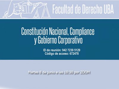 Invitación. Constitución Nacional, Compliance y Gobierno Corporativo
