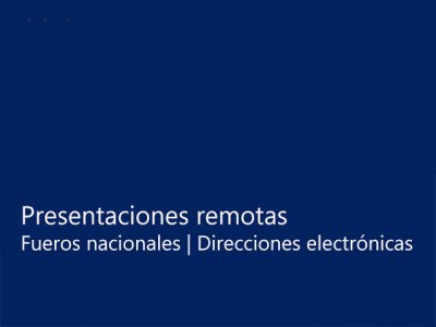 Presentaciones remotas. Aviso de la CSJN