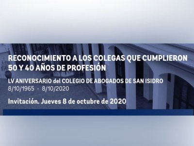  Reconocimiento a los colegas que cumplieron 50 y 40 años de profesión. LVº Aniversario del Colegio