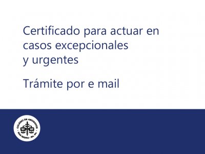 certificado urgencias