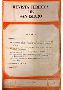 Revista Jurídica de San Isidro - Serie histórica | 1981  Tomo XVI