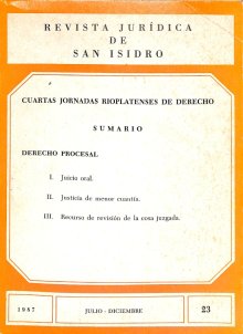 Revista Jurídica de San Isidro - Serie histórica | 1987 Tomo XXIII