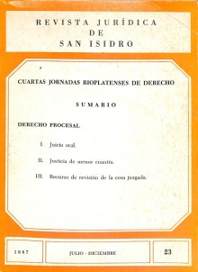 Revista Jurídica de San Isidro - Serie histórica | 1987 Tomo XXIII