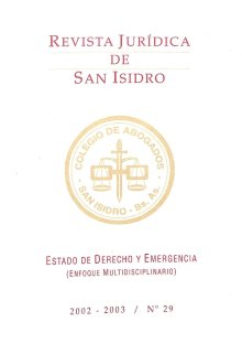 Revista Jurídica de San Isidro - Serie histórica | 2003 Tomo XXIX