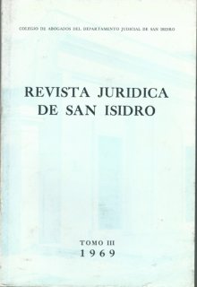 Revista Jurídica de San Isidro - Serie histórica | 1968 Tomo III