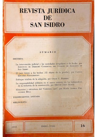 Revista Jurídica de San Isidro - Serie histórica | 1981  Tomo XVI