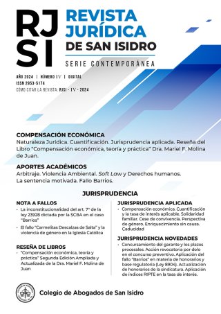 Revista Jurídica de San Isidro- Serie Contemporanea- Año2024- N° IV Digital