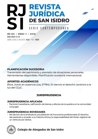 Revista Jurídica de San Isidro- Serie Contemporanea- Año2025- N° VI Digital